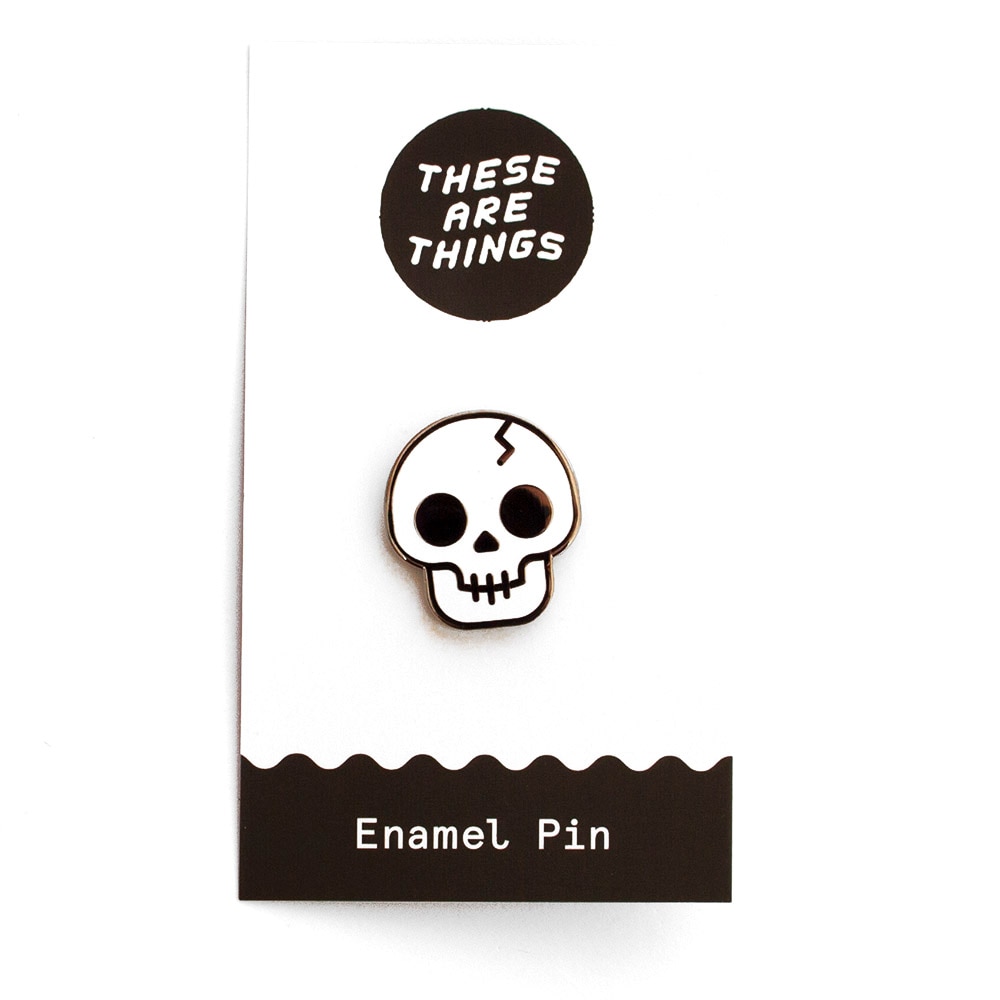 These Are Things, Enamel Pin, Skull